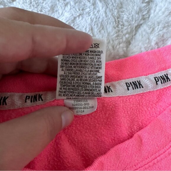 Victoria's Secret PINK | Coral Campus Crew Neck Sweater | Size Small - Picture 10 of 12
